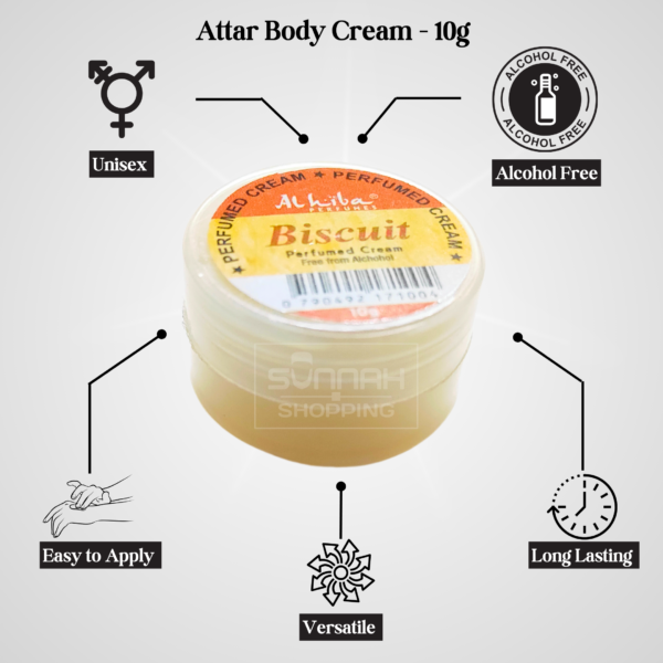 Biscuit Attar Body Cream - 10g