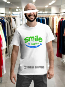 Smile Its Sunnah Round Neck Half Sleeve T-Shirts