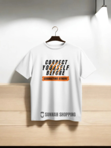 Correct Yourself Round Neck Half Sleeve T-Shirts