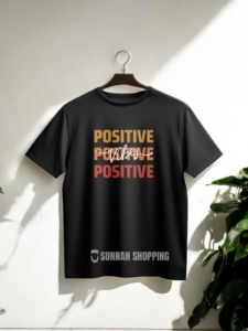 Positive Vibes Round Neck Half Sleeve T-Shirts