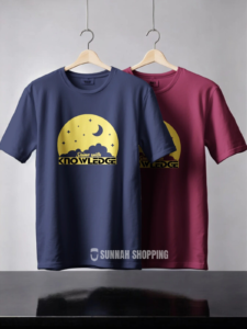 Shine With Knowledge Round Neck Half Sleeve T-Shirts