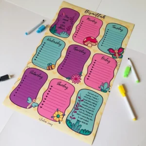 Magnetic Everyday To-Do-List Planner with free dry-erase marker