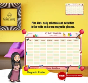 Magnetic Daily Schedule Planner with free dry-erase marker