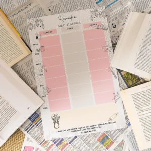 Magnetic Ramadhan Meal Planner with free dry-erase marker