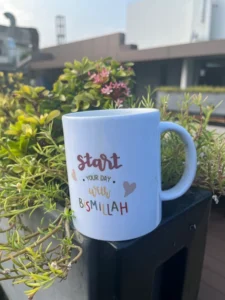 "Start your day with bismillah" Printed Ceramic Mug