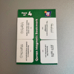 Pack of 4 Quran Magnetic Bookmark with Arabic verses and English translations for easy page marking in the Holy Quran.