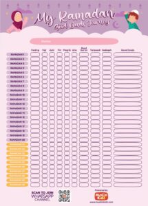Ramadan Good Deeds Tracker for Kids – Islamic Habit Chart Poster