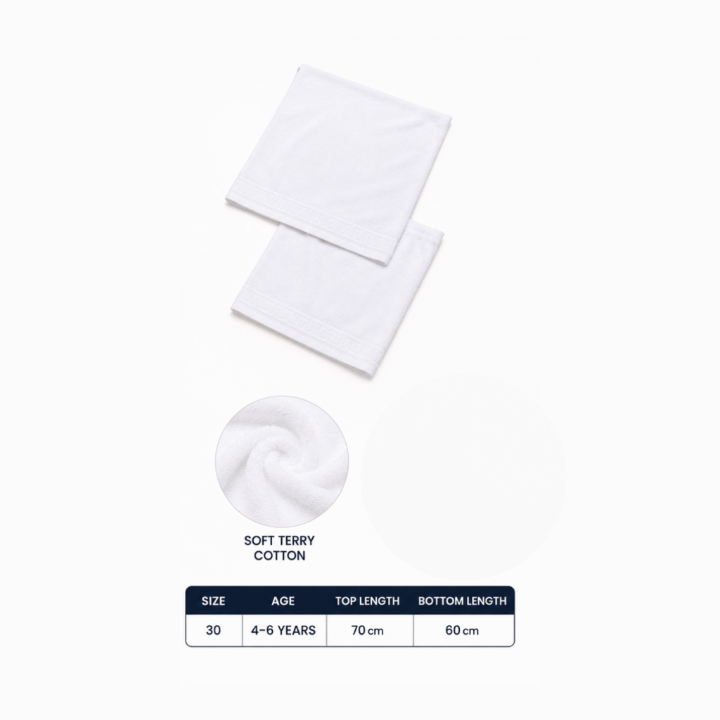 Ihram Set Boys Size 30 (Age 4 to 6 yrs)