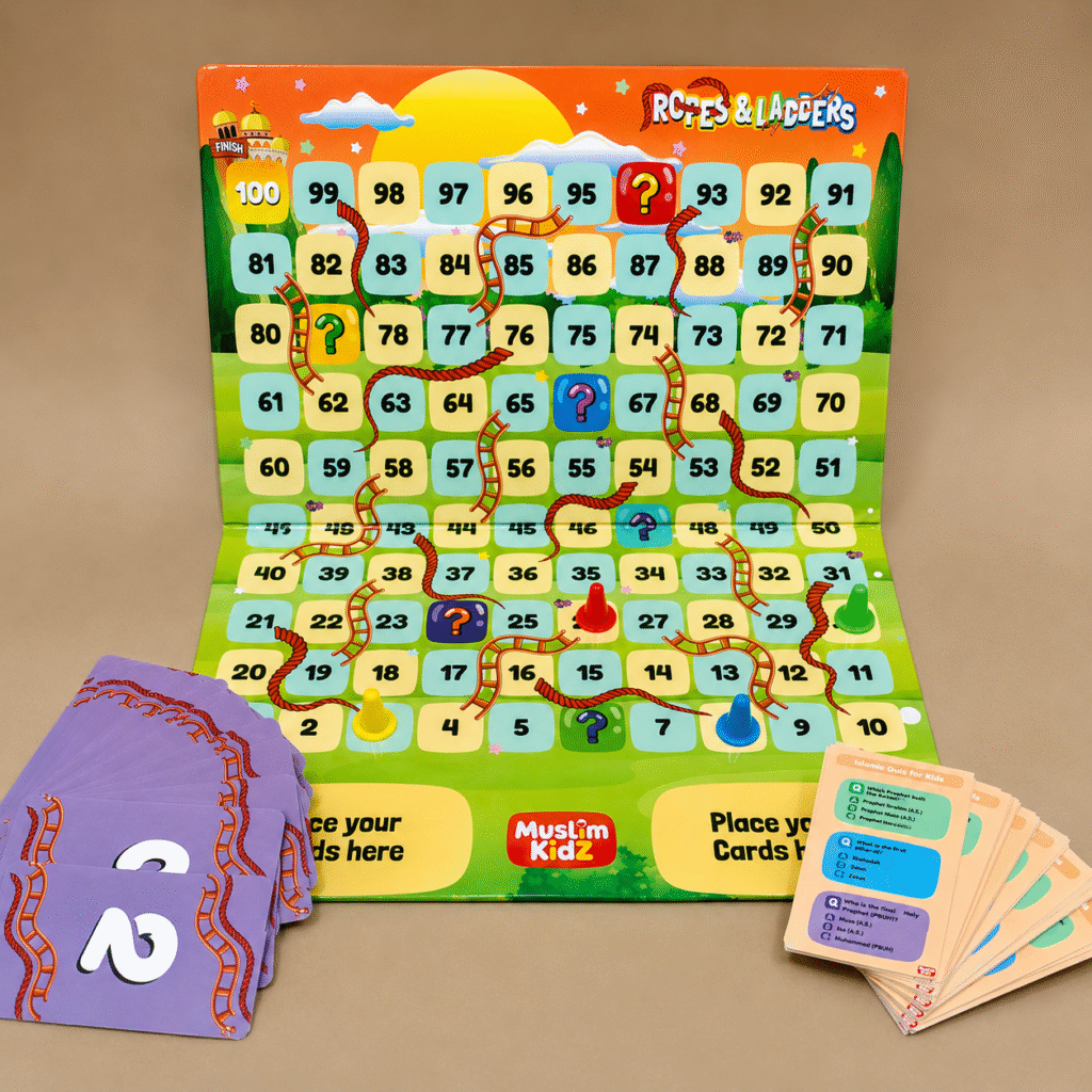 Rope & Ladder Islamic Learning Game for Kids | No Dice Board Game