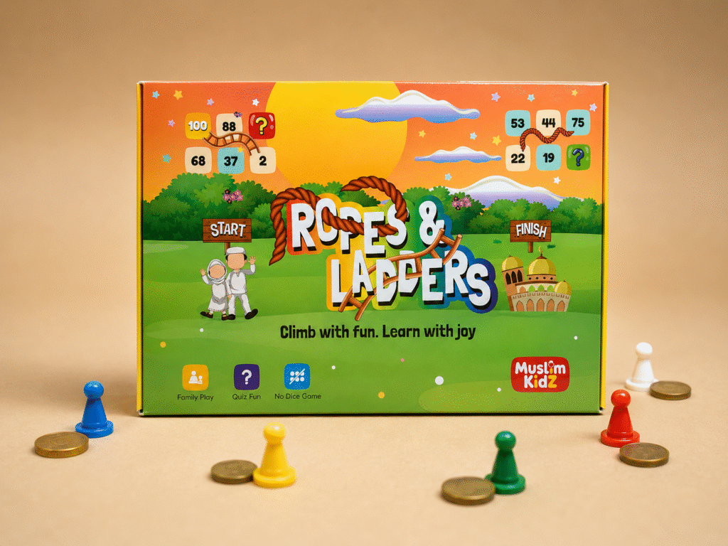 Rope & Ladder Islamic Learning Game for Kids | No Dice Board Game