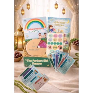 Islamic gift combo bundle for kids aged 2 to 6 years, ideal halal educational gift set for Muslim children