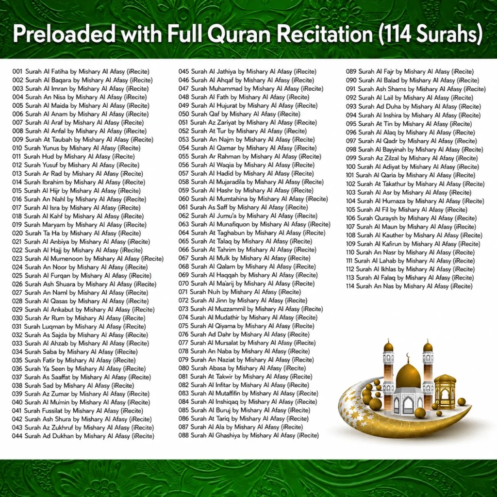 Islamic Quran Surah Magnet Speaker – One Surah Audio Fridge Magnet