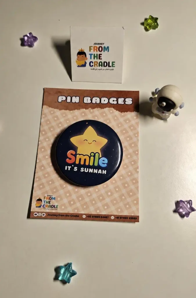 Smile It's Sunnah Star Pin Badge – Kids Islamic Badge