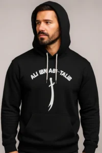Ali Ibn Abi Talib Islamic hoodie 350 GSM premium heavyweight fabric for Muslim men and youth