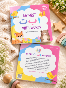 My First Alif Ba Ta With Words – Arabic Alphabet Board Book for Kids